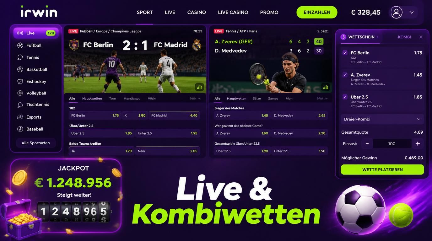 Live-Wetten, Kombis und Spannung vereint